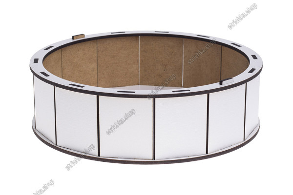 Коробка кругла деревяна 27x8,5см, Happy Birthday. Білий Коробка кругла деревяна 27x8,5см, Happy Birthday. Білий