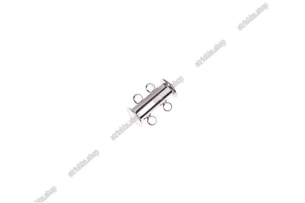 Магнітна застібка-слайдер на 2 нитки 10x15x7мм. Хром