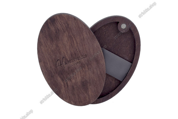 Древ'яна магнітна гольниця овальна, Handmade, FSDI-011. Палісандр