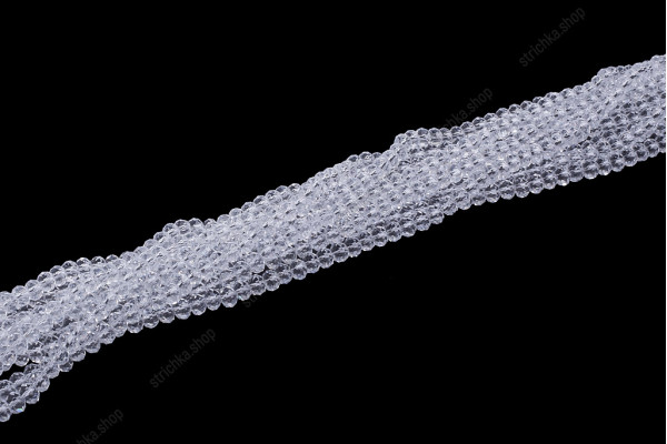 Намистини Хрусталь Rondelle 2мм. № 1 Crystal