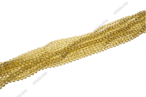 Намистини Хрусталь Rondelle 6мм, 85-90шт./нит. №10 Light Topaz
