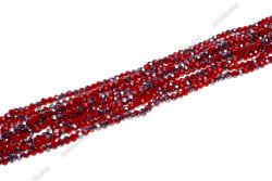 Намистини Хрусталь Rondelle 8мм, 72шт./нит. № 112 Sterling Silver on Coral Opaque