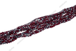 Намистини Хрусталь Rondelle 8мм, 72шт./нит. № 114 Sterling Silver on Siam