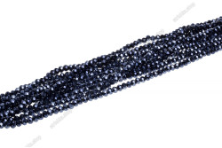 Намистини Хрусталь Rondelle 6мм, 85-90шт./нит. №2 AB Black