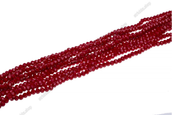 Намистини Хрусталь Rondelle 2мм. № 36 Red Opaque