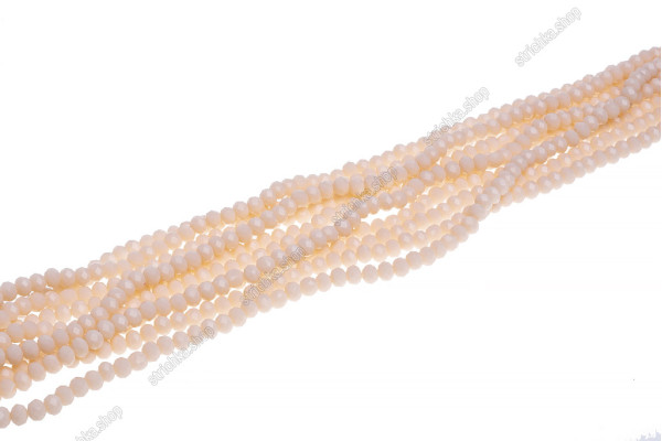 Намистини Хрусталь Rondelle 4мм, 120-130шт./нит. №40 Light Peach Opaque