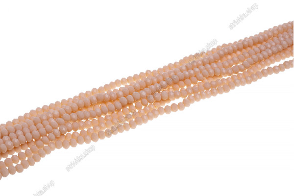Намистини Хрусталь Rondelle 2мм. № 41 Peach Opaque
