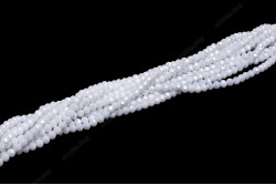 Намистини Хрусталь Rondelle 4мм, 120-130шт./нит. №43 AB White Opaque