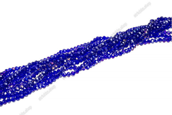 Намистини Хрусталь Rondelle 6мм, 85-90шт./нит. №5 AB Cobalt