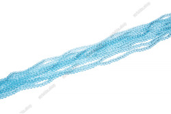 Намистини Хрусталь Rondelle 4мм, 120-130шт./нит. №7 Light Aquamarine