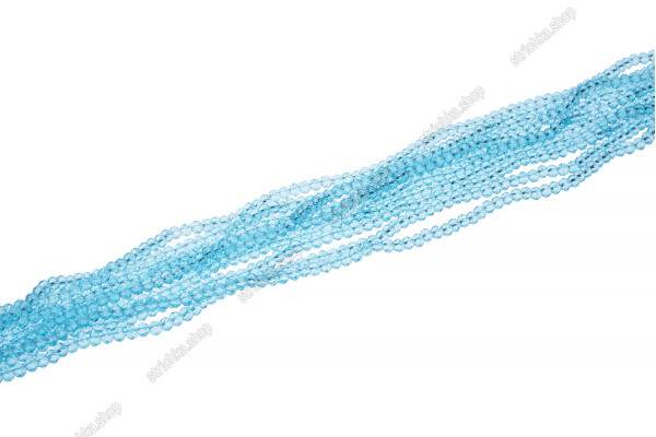 Намистини Хрусталь Rondelle 3мм. № 7 Light Aquamarine