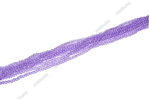 Намистини Хрусталь Rondelle 3мм. № 83 Lilac Painted