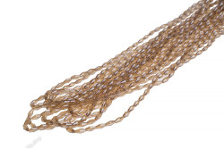 Намистини кришталеві Біконус довгий 4x8мм, +/-65шт./нит. №128 Golden Amber on Crystal