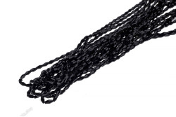 Намистини кришталеві Біконус довгий 4x8мм, +/-65шт./нит. №2 Black