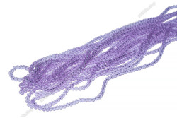 Намистини Хрусталь Rondelle 4мм, 120-130шт./нит. №26 Бузковий