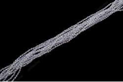 Намистини Хрусталь, Капля 3x5мм, 90шт./уп. № 1 AB Crystal