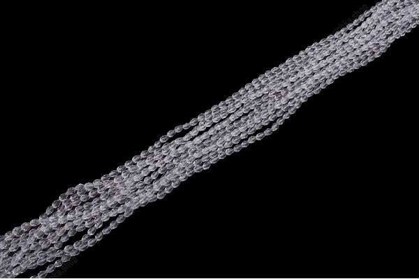 Намистини Хрусталь, Капля 4x6мм, 70шт./уп. № 1 Crystal