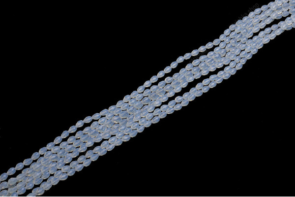 Намистини Хрусталь, Капля 6x8мм, 70шт./уп. № 82 White Opal