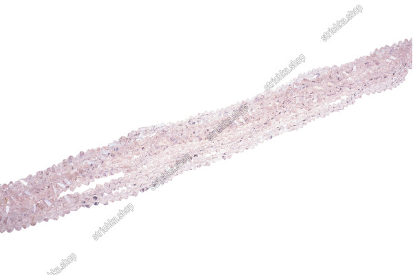 Намистини Хрусталь Трикутник 6x3.5мм, 85-90шт./нит. №24 AB Blush Rose
