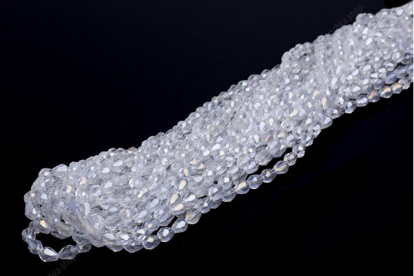 Намистини Хрусталь, Капля 6x8мм, 70шт./нит. №1 AB Crystal