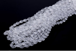 Намистини Хрусталь Rondelle, Капля 8x11мм, 58шт./нит. №1 Crystal