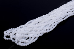 Намистини Хрусталь, Таблетка 4мм, 150шт./нит. №68 AB White Jade
