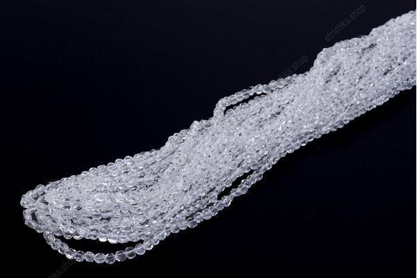 Намистини Хрусталь, Таблетка 4мм, 100шт./нит. №1 Crystal