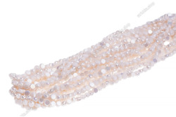 Намистини Хрусталь Rondelle, Таблетка 4мм, 150шт./нит. №38 AB Light Cream Opaque