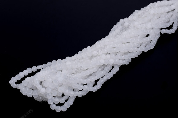 Намистини Хрусталь, Таблетка 6мм, 100шт./нит. №68 White Jade