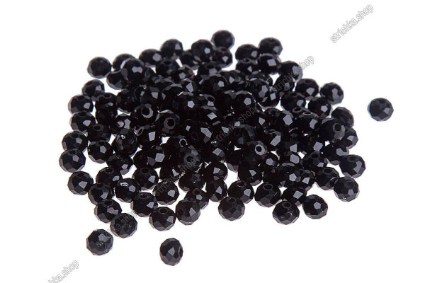 Намистини Хрусталь Rondelle 3мм. № 2 Black
