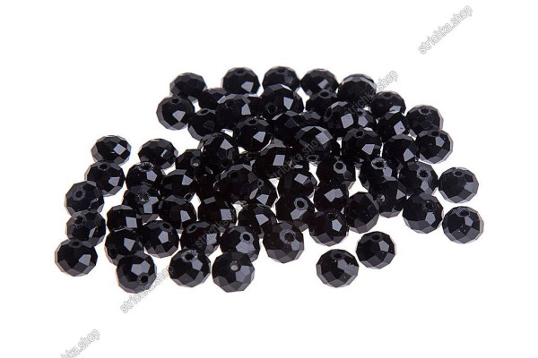 Намистини Хрусталь Rondelle 10мм, 18шт./нит. №2 Black
