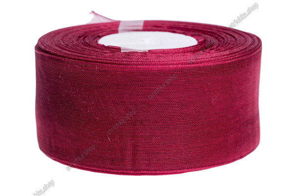 Стрічка органза 0,9см. Бордовий