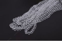 Намистини Хрусталь Rondelle 8мм, 65-70шт./нит. № 1 Crystal