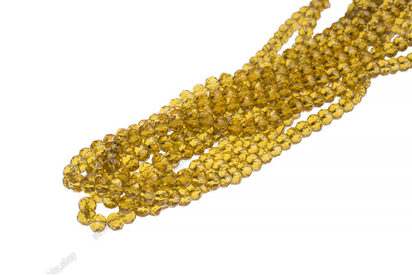 Намистини Хрусталь Rondelle 8мм, 65-70шт./нит. № 10 Light Topaz