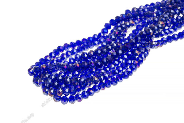 Намистини Хрусталь Rondelle 8мм, 65-70шт./нит. № 5 AB Cobalt