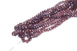 Намистини Хрусталь Rondelle 8мм, 65-70шт./нит. № 6 AB Grape