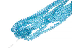 Намистини Хрусталь Rondelle 8мм, 65-70шт./нит. № 8 AB Aquamarine